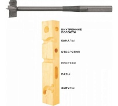 Сверло-фреза по дереву многофункциональное полированное 10 мм FIT IT 36501