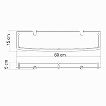 Полка WasserKRAFT K-555 с бортиком