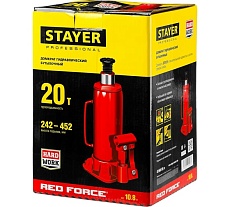Гидравлический бутылочный домкрат Stayer Red Force, 20т 43160-20_z01