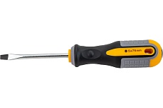 Шлицевая отвертка GREPP SL5*75мм, CrV, 3х-компонентная рукоятка 201-005