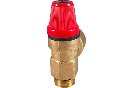 Клапан предохранительный STI мембранный ГШ 3/4"х1/2" латунный, угловой (3 бар) D120-00878