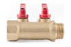 Коллектор с шаровыми кранами PROFACTOR в/н 3/4" х 2 вых 16 цанга PF MVP 266.2