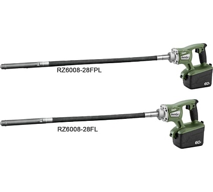 Аккумуляторный вибратор для бетона Durofix мягкий вал RZ6008-28FPL-PM