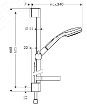 Душевой гарнитур Hansgrohe Croma 100 Multi/Unica C 27775000