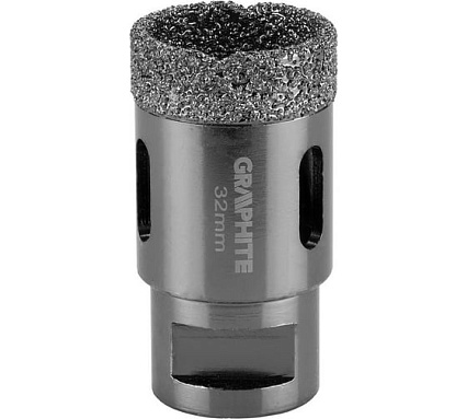 Коронка алмазная вакуумная пайка 32 мм, M14 Graphite 55H309