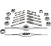 Набор метчиков и плашек дюймовый Rockforce 24 предмета (1/4", 5/16", 3/8", 7/16", 1/2"), в металлическом кейсе RF-M024-2(10458)