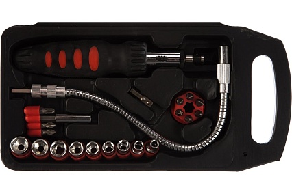 Набор насадок и сменных головок с держателем Top Tools 22шт. 39D185