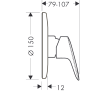 Смеситель для душа Hansgrohe Logis 71606000 внешняя часть