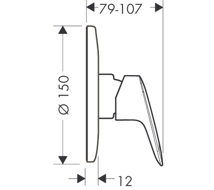 Смеситель для душа Hansgrohe Logis 71606000 внешняя часть