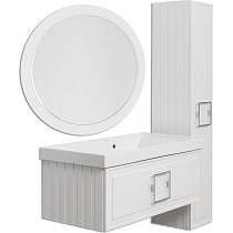 Зеркало La Fenice Terra 65x65 см с подсветкой, белый матовый FNC-02-TER-B-65