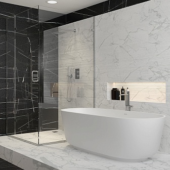 Керамогранит Kerranova Marble Trend Calacatta 60x120 см, K-1001/MR/600x1200x11