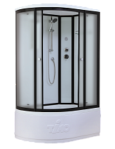 Душевая кабина Timo Standart T-6620BFR Black Fabric R 120x85, без г/м, матовые стекла, черный