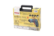 Аккумуляторный шуруповерт с набором бит и аксессуаров WMC TOOLS 36 предметов, в кейсе 48163 1036