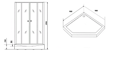 Душевая кабина Grossman GR171D 90x90