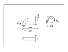 Кронштейн для душа D&K DC1004892 хром