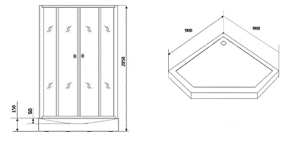 Душевая кабина Grossman GR171D 90x90