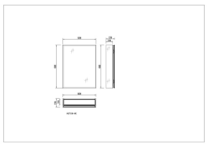 Зеркальный шкаф Aquatek 50x66 см хром AQ7508-MC
