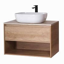 Мебель для ванной BelBagno Kraft 100 см со столешницей, 1 ящик, полка Rovere Nebrasca Nature