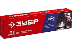 Электроды сварочные Зубр МР-3, с рутиловым покрытием, 3х350 мм, 5 кг 40015-3.0