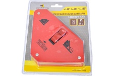 Угольник Чеглок магнитный для сварочных работ с выключателем, усилие до 25кг, 20-67-003