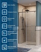 Душевая дверь BelBagno SOFT_CLOSE-1-BF-1-110-C-GM 110x200 прозрачная, оружейная сталь