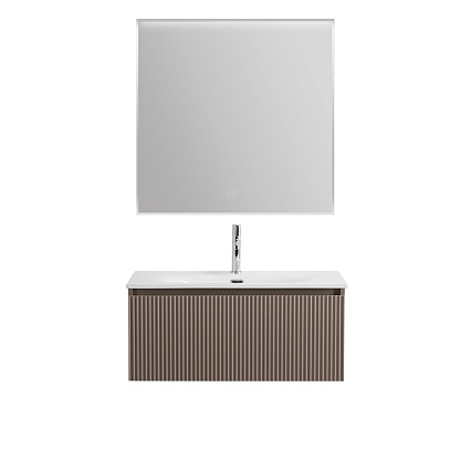 Тумба с раковиной BelBagno Uno 80 см 1 ящик, Бежевый матовый
