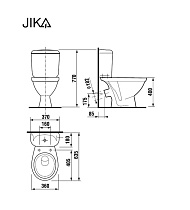 Унитаз Jika Lyra 2423.4.000.242.1 косой выпуск