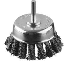 Щетка чашечная Профессионал (75 мм; жгутированная стальная проволока 0.5 мм) для дрели Зубр 35255-075_z02