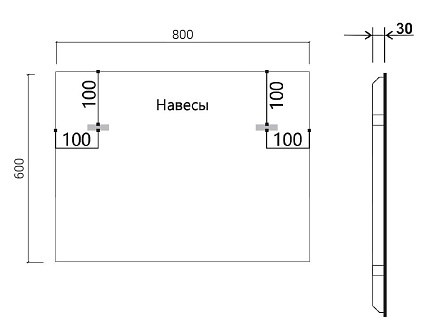 Зеркало Vincea VLM-3VN800B-2 80x60 см, сенсорный выключатель и диммер, антипар, черный
