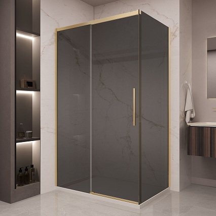 Душевой уголок Vincea Stella VSR-1ST9012CGG 120x90 брашированное золото, тонированное