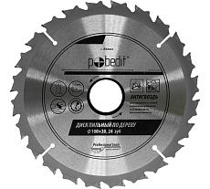 Диск пильный по дереву Антигвоздь 180х30 мм, Z24 Pobedit 5311180
