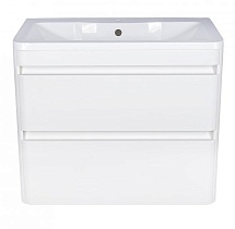 Тумба с раковиной Style Line Атлантика 60 см подвесная, белый антискрейч