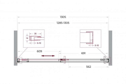Душевая дверь BelBagno SOFT_CLOSE-1-BF-1-130-C-GM 130x200 прозрачная, оружейная сталь Душевая дверь BelBagno SOFT_CLOSE-1-BF-1-130-C-GM 130x200 прозрачная, оружейная сталь