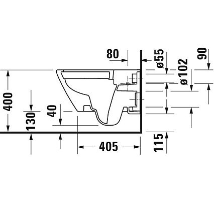 Подвесной унитаз с инсталляцией Duravit D-Neo Set_D-Neo_хром 4 в 1, кнопка хром