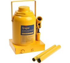 Бутылочный гидравлический домкрат Тундра второй клапан, подъем/подхват: 465/255 мм, 50 т 9422645