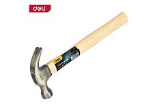 Молоток-гвоздодер Deli DL5240 250гр, деревянная рукоять 168209