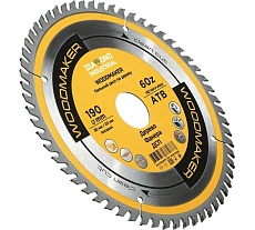 Диск пильный по дереву Woodmaker 190x30/20 мм, Z=60 атв Diamond Industrial DIDD190Z60
