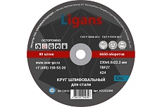 Диск шлифовальный 230x6x22.2 мм, 10 шт Ligans KZLIG2306
