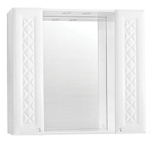 Зеркальный шкаф Style Line Канна 90x86 см с подсветкой, белый ЛС-00000167