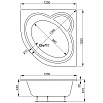 Акриловая ванна VagnerPlast Mini Catalina 125x125 см