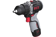 Бесщеточная аккумуляторная дрель P.I.T. X-DRIVER 12 В, 35 Нм, патр. 10 мм, 2 ск., АКБ 1.5 Ач, ЗУ, кор. PBM12K-10B/1