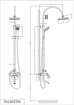 Душевая стойка D&K Rhein Schiller DA1463701C09 хром