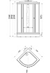 Душевая кабина Тритон Стандарт А ДН4 100х100, стекло лен