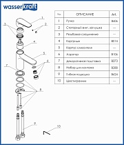 Смеситель для раковины WasserKRAFT Vils 5603