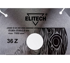 Диск пильный по дереву (185х30 мм; 2 мм; 36Z) Elitech 1820.054100