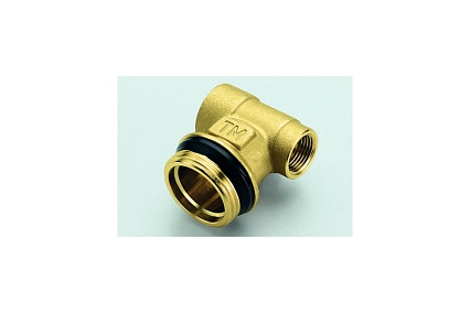 Коллекторный концевой тройник Tiemme 3/8"х1 1/4"х1/2" (латунь) 1950006 / 1890G030407