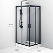 Душевой уголок Am.Pm Gem S W93G-404-100280-BT 100x80 прозрачный, черный матовый