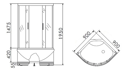 Душевой уголок Erlit Comfort ER0509T-C3