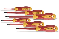 Набор изолированных отверток Hoegert Technik 1000 В, сталь S2, 6 шт HT1S996