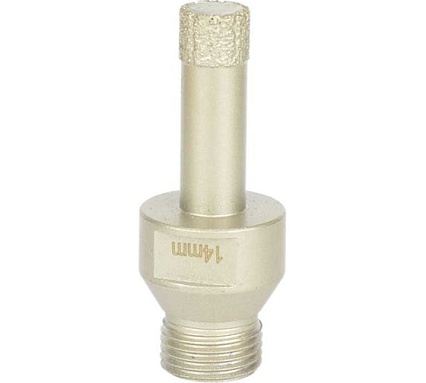 Коронка алмазная, вакуумное спекание (14х40 мм; 1/2"; М14) TECH-NICK TUK 136.600.7017